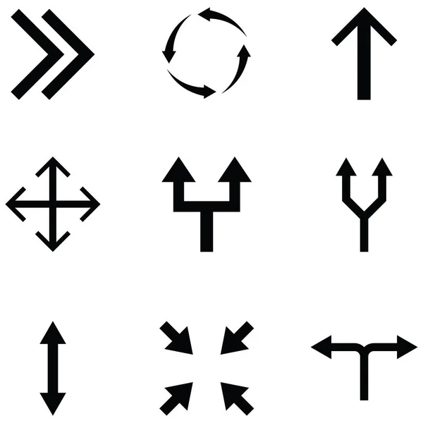 Pfeil-Symbol gesetzt — Stockvektor