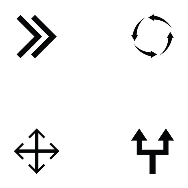 Ensemble d'icônes fléchées — Image vectorielle