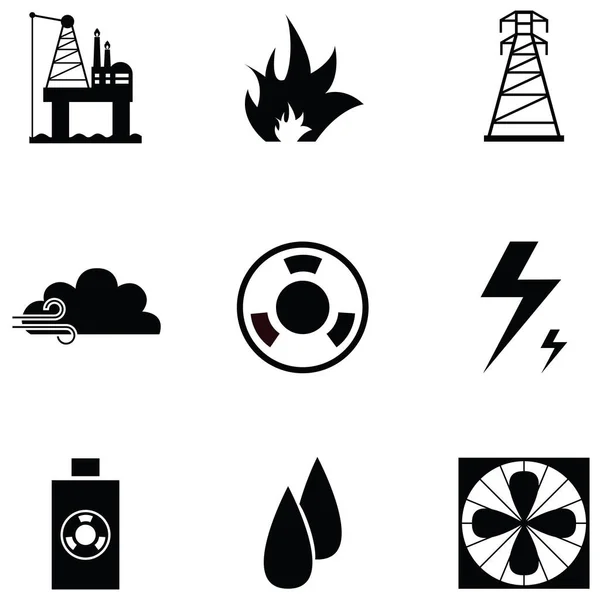 Conjunto de ícone de energia — Vetor de Stock
