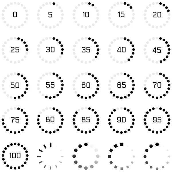 Ikona ładowania zestaw — Wektor stockowy