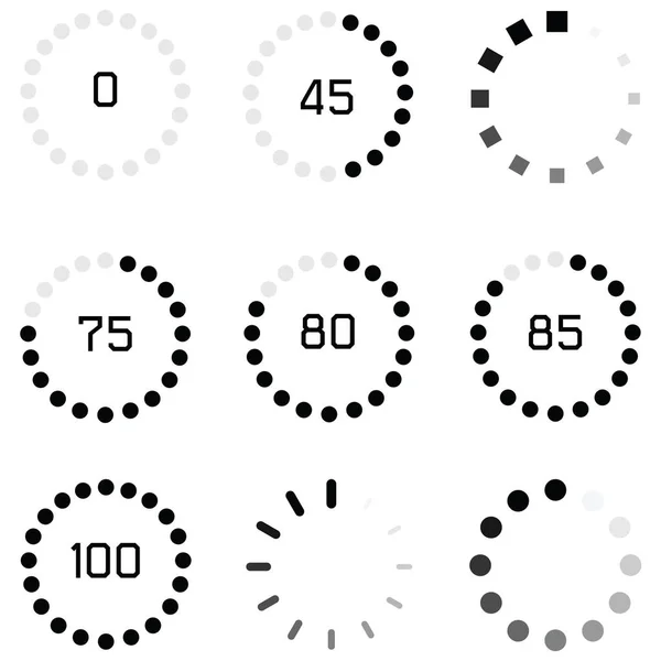 Jeu d'icône de chargement — Image vectorielle