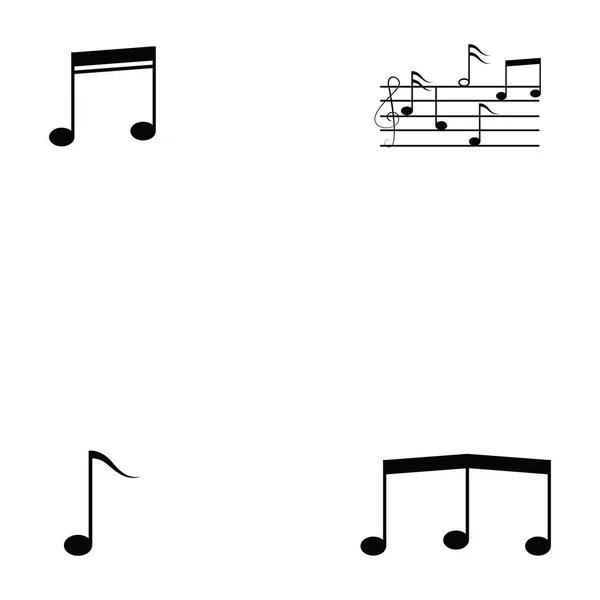 Música notas icono conjunto — Archivo Imágenes Vectoriales