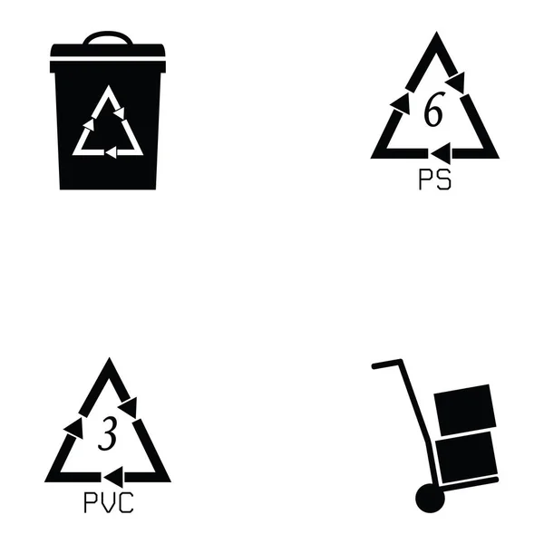 Sada ikon symboly balení — Stockový vektor
