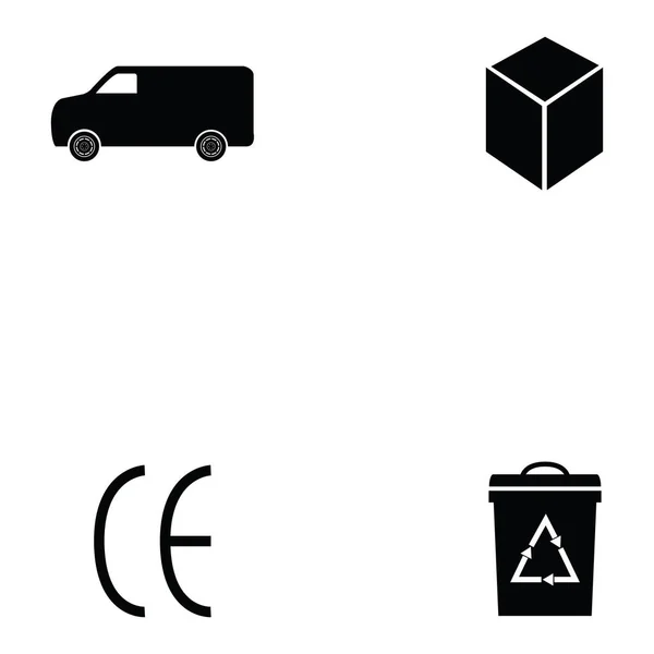 Shipping icon set — Stock Vector
