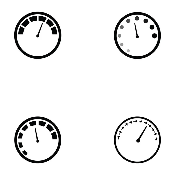 Snelheidsmeter pictogramserie — Stockvector