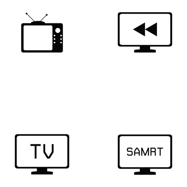 Conjunto de ícone de tv — Vetor de Stock