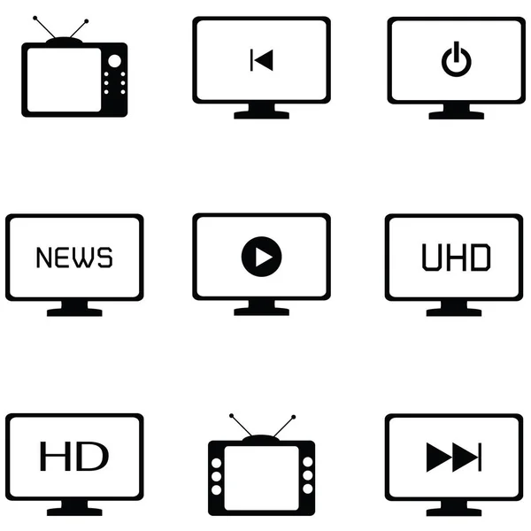 Tv icône ensemble — Image vectorielle