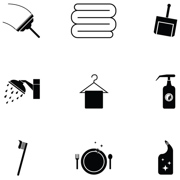 Clean icon set — Stock Vector