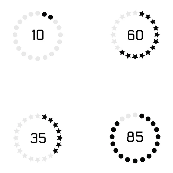 Jeu d'icône de chargement — Image vectorielle