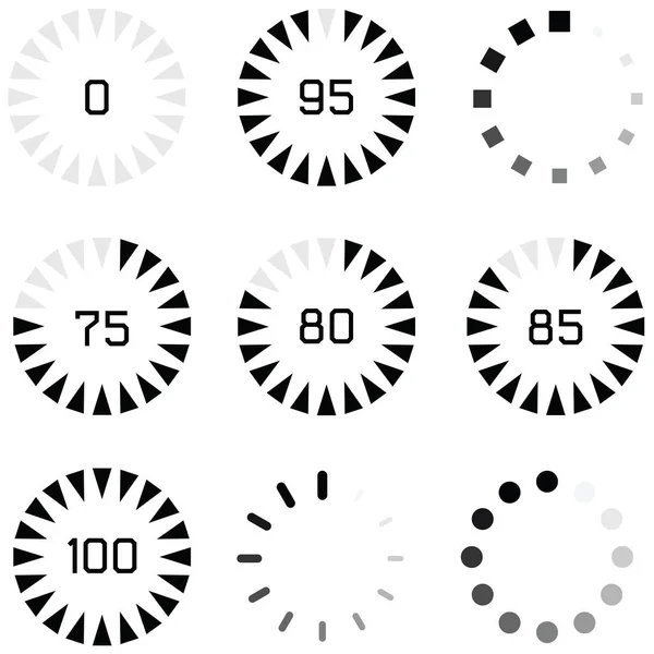 Jeu d'icône de chargement — Image vectorielle