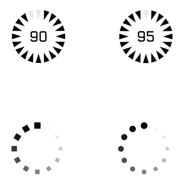 Set icona di caricamento — Vettoriale Stock