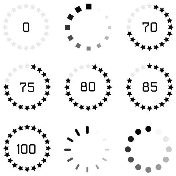 Ikona ładowania zestaw — Wektor stockowy