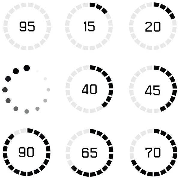 Jeu d'icône de chargement — Image vectorielle