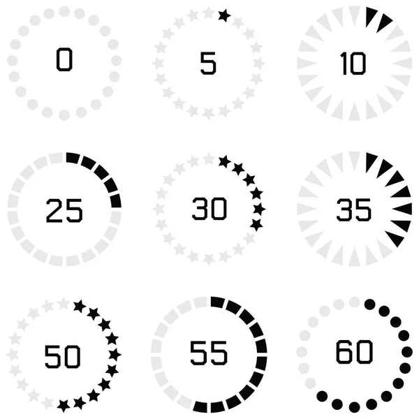 Conjunto de ícone de carregamento —  Vetores de Stock