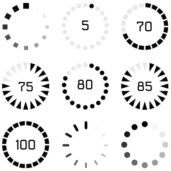 Jeu d'icône de chargement — Image vectorielle