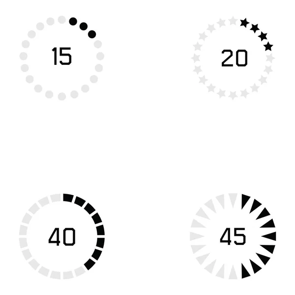 Conjunto de ícone de carregamento — Vetor de Stock