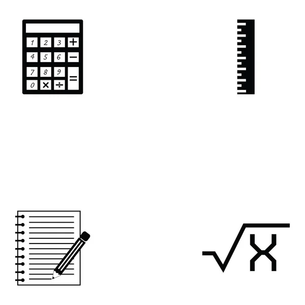 Conjunto de iconos matemáticos — Archivo Imágenes Vectoriales