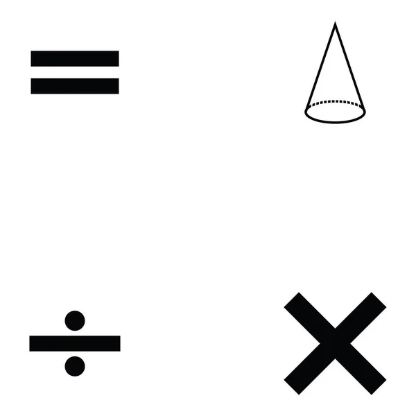 Set di icone di matematica — Vettoriale Stock