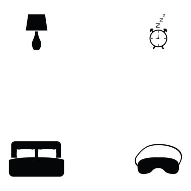Yatak odası Icon set