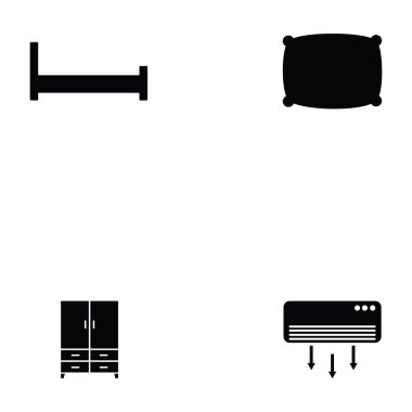 Yatak odası Icon set