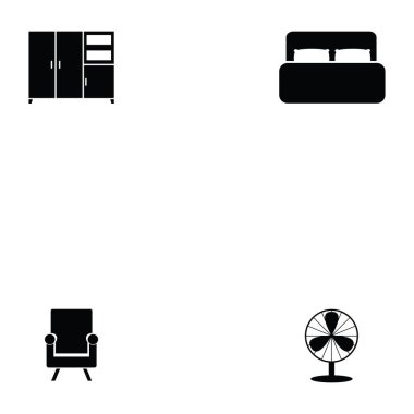 Yatak odası Icon set