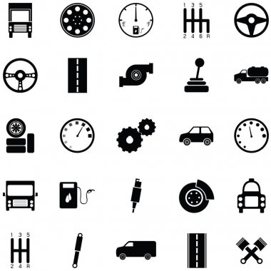 Araba sürücüsü Icon set