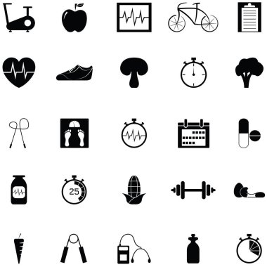 fitness simgesi seti