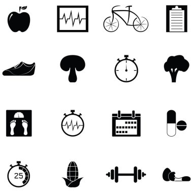 fitness simgesi seti