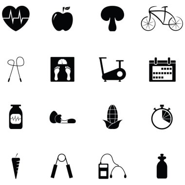 fitness simgesi seti