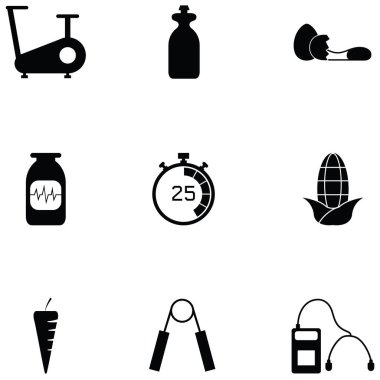 fitness simgesi seti