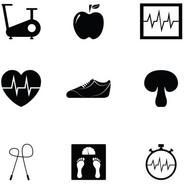 fitness simgesi seti