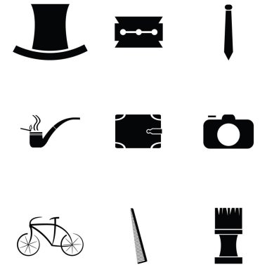 Erkek Aksesuar simge seti