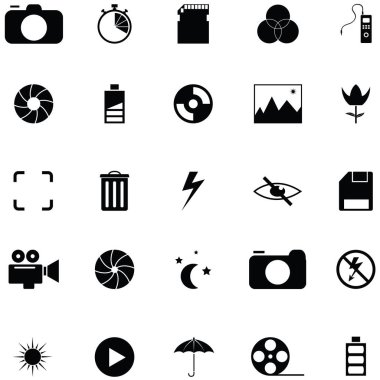 Fotoğraf simge seti