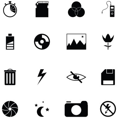 Fotoğraf simge seti