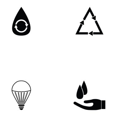 Geri dönüşüm simgesi seti