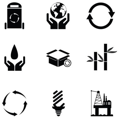 Geri dönüşüm simgesi seti