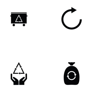 Geri dönüşüm simgesi seti