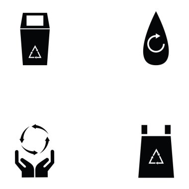 Geri dönüşüm simgesi seti