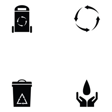 Geri dönüşüm simgesi seti