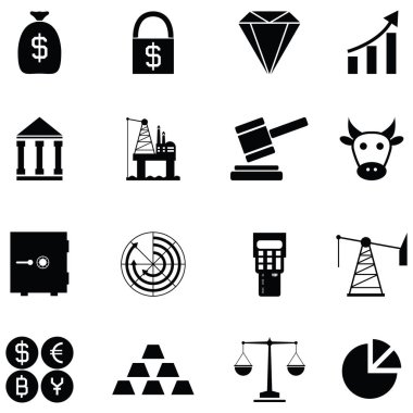 Menkul Kıymetler Borsası Icon set