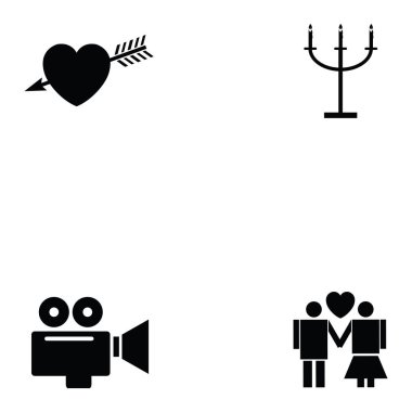 Düğün simgesi seti