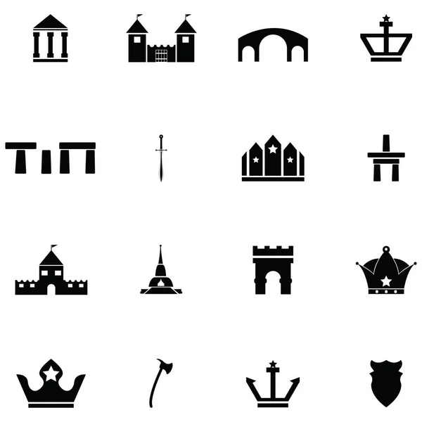 Conjunto de ícones de arqueologia — Vetor de Stock