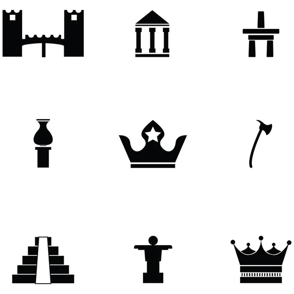 Archäologie-Symbolset — Stockvektor