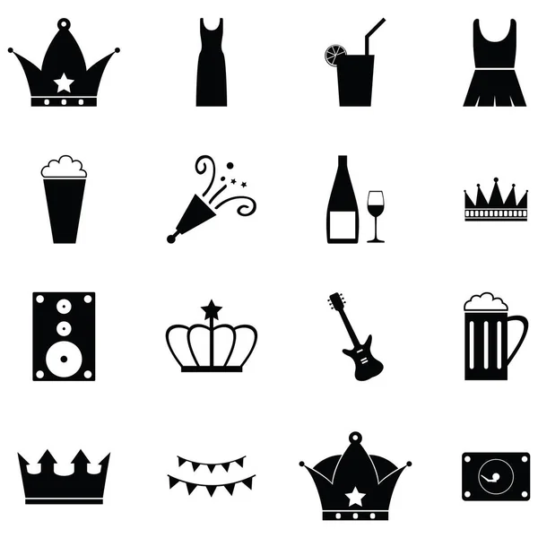 Balo Icon set — Stok Vektör