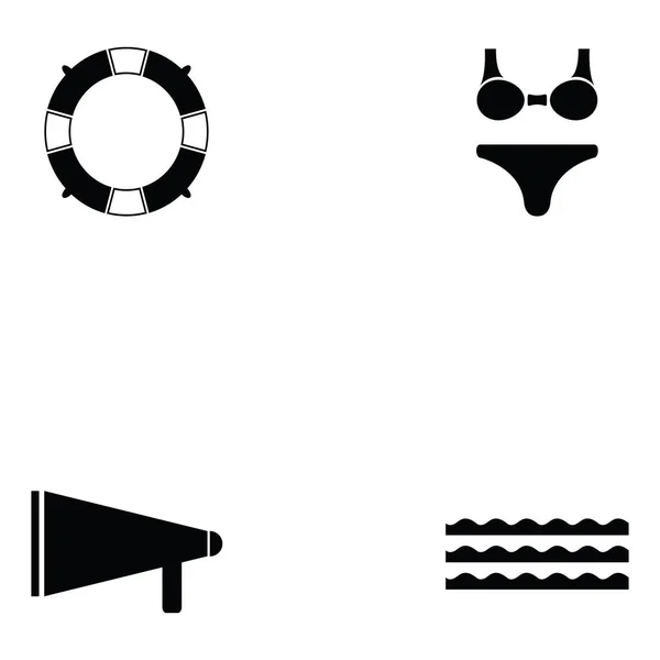 Conjunto de icono de natación — Vector de stock