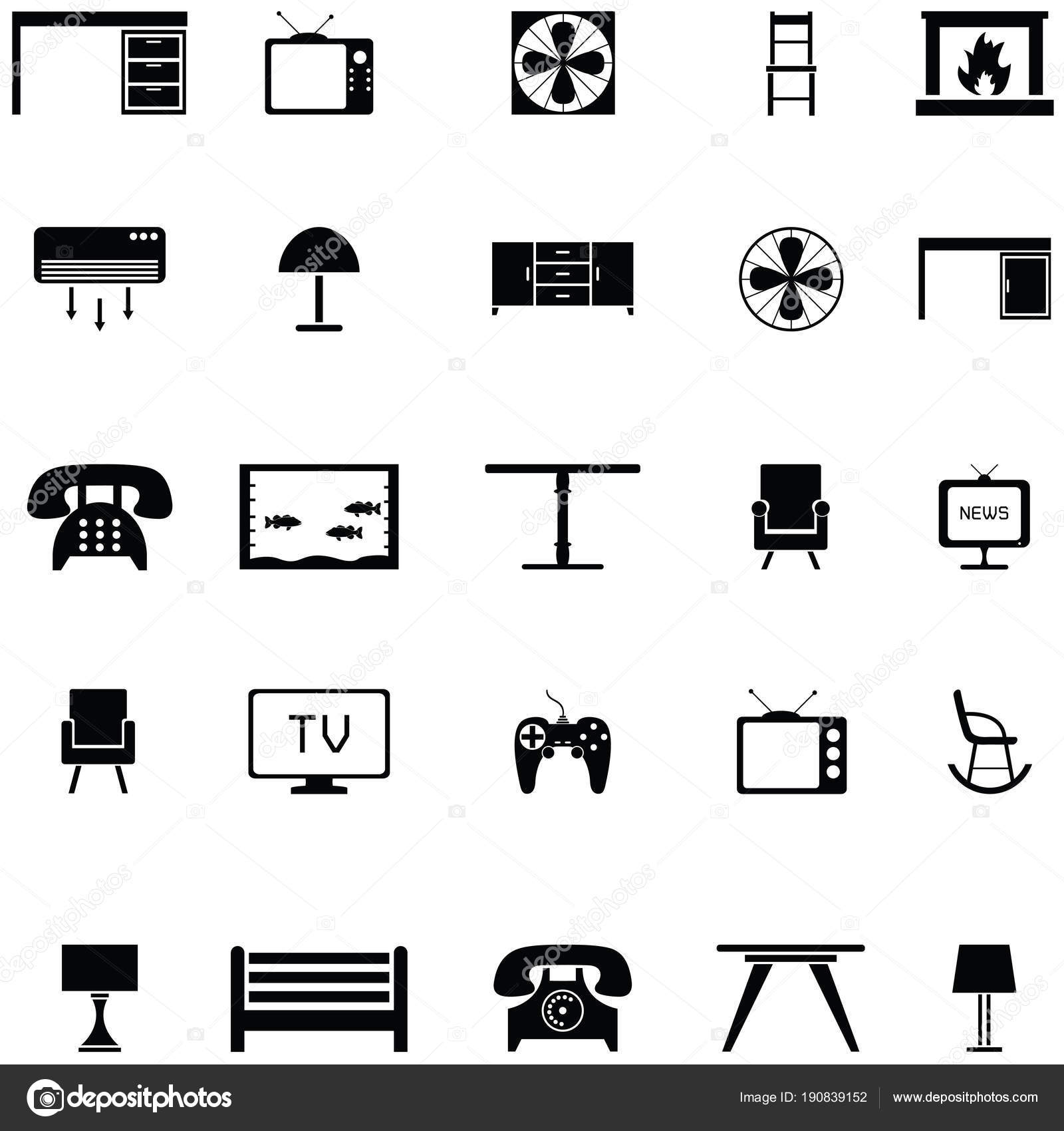 Living room icon set  Stock Vector  kateen2528 190839152