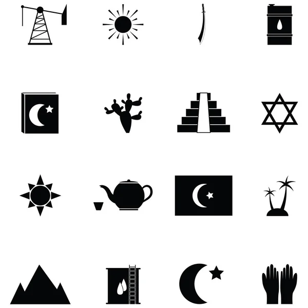 Conjunto de iconos árabe — Vector de stock