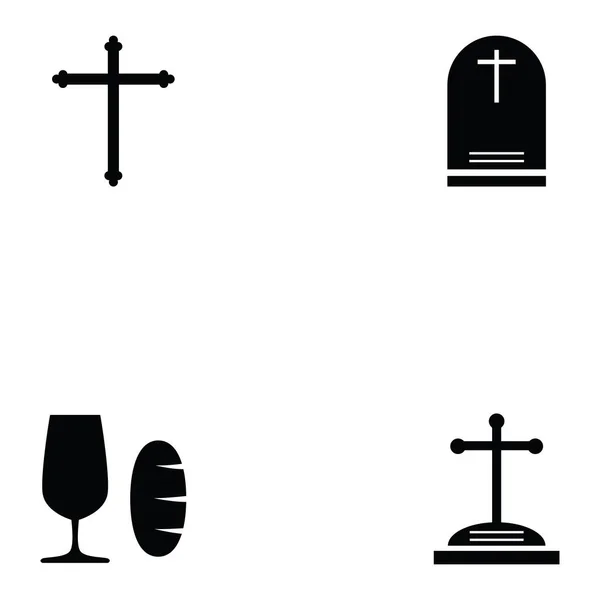 Katolik Icon set — Stok Vektör