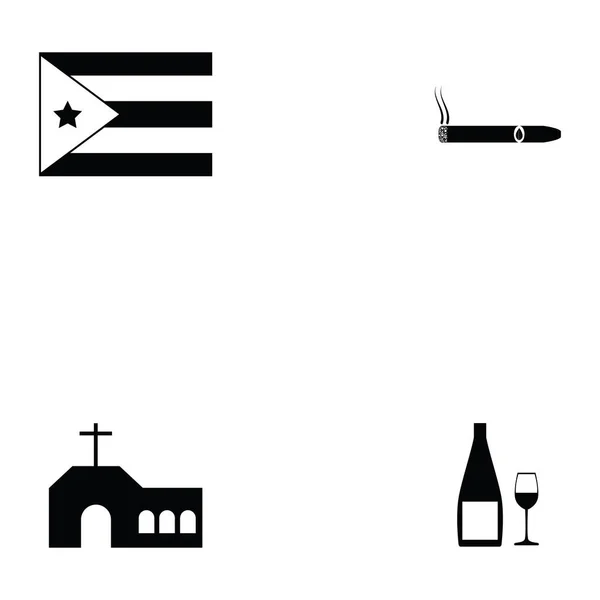Cuba pictogramserie — Stockvector
