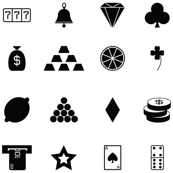 Glücksspiel-Symbol gesetzt — Stockvektor